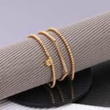 Stainless steel goldplated fantasiearmband voor dames