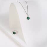 Zilveren ring Gemstone malachite
