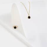 Ring aus 925 Silber, gold, Edelstein schwarzer Onyx