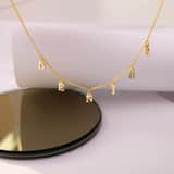 Zilveren goldplated naamketting voor dames