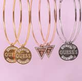 Guess-Ohrringe, Edelstahl, GUESS-Logo, 50 mm
