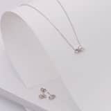 Halskette, 925 Silber, mit Süßwasserperle und Zirkonia