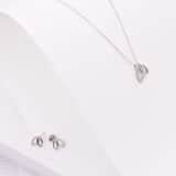 Kette, 925 Silber, Blatt mit Zirkonia