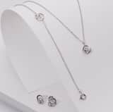 Kette, 925 Silber, mit Anhänger, Kreise