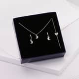 Ohrringe, 925 Silber, Mond, mit Zirkonia