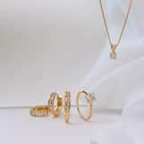 Silberne Ohrringe mit Swarovski-Zirkonia für Damen