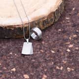 Herrenring, Edelstahl, matt, mit Inschrift
