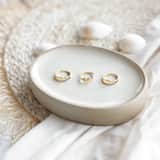 Zilveren goldplated kinderring paard