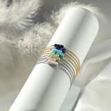 Pink Opal stainless steel armband