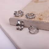 Gerecycled stainless steel ring Aglae