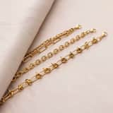 Stainless steel goldplated fantasiearmband voor dames