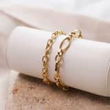 Stainless steel goldplated fantasiearmband voor dames