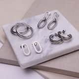 Gerecycled stainless steel oorbellen honore