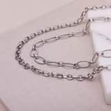 Camille gerecycled stainless steel ketting voor dames