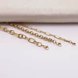 Stainless steel goldplated fantasiearmband voor dames