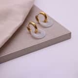 Ohrringe, Edelstahl, vergoldet (750 Gold), Regine