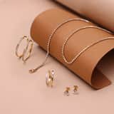 Ring, Edelstahl, vergoldet, mit Steinchen