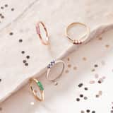 14 Karaat geelgouden ring smaragd