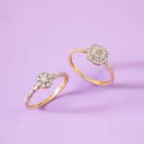 14 Karaat gouden ring diamant 0,10ct
