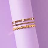 Stainless steel goldplated bangle harten