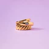 Stainless steel ring met zirkonia voor dames