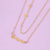 Stainless steel goldplated naamketting letters voor dames