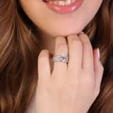 Zilveren ring met zirkonia