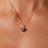 14 karaat geelgouden ketting en hanger met kristal