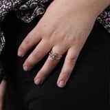 Goldplated ring met zirkonia voor dames