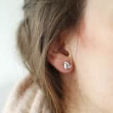 Ohrringe, 925 Silber, Knoten mit Zirkonia