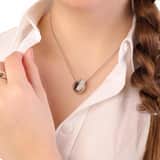 Colours by Kate gerecycled stainless steel ketting & hanger met kristal voor dames
