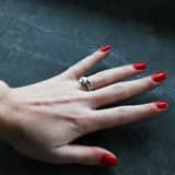 Ring, 925 Silber, matt/glänzend, mit Zirkonia