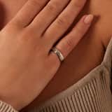 Gerecycled stainless steel liefdesring rome dames