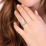 Zilveren ring met zirkonia bling