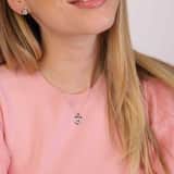 Zilveren ketting met hanger hart zirkonia