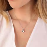 Zilveren ketting met hanger kristal