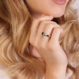 Zilveren ring met montana kristal