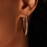More combinations gerecycled stainless steel oorringen kristal voor dames