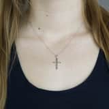 Silber-Herrenanhänger, Kreuz, Körper
