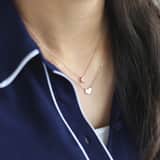 Zilveren roséplated ketting voor dames