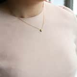 Zilveren goldplated hanger klaver met zirkonia voor dames