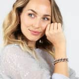 Stainless steel schakelarmband met kristal