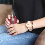 Bangle-Armreif aus Edelstahl, rotvergoldet