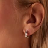 Zilveren oorringen met Swarovski zirkonia voor dames