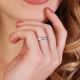 Zilveren ring met swarovski zirconia voor dames