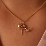 14karaat geelgouden hanger geloof, hoop, liefde