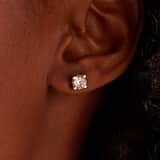 14 karaat geelgouden oorknoppen met zirkonia 6mm voor dames