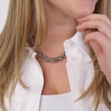 Gerecycled zilveren ketting koningsschakel