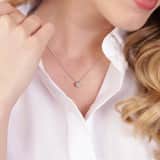 Zilveren ketting met hanger zirkonia