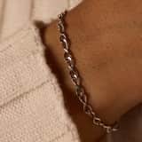 Gerecycled zilveren armband infinity schakel